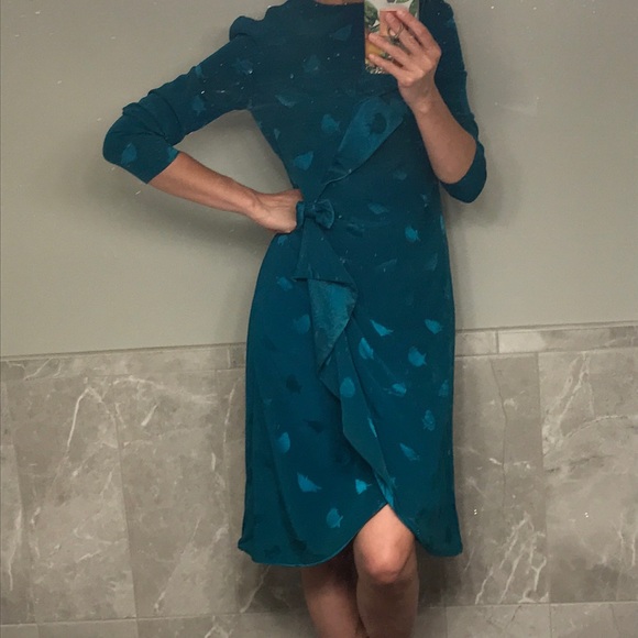 💚 lecoanet hemant vintage silk dress - Picture 2 of 15